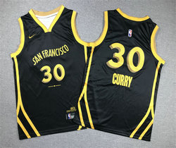 Youth Nike Golden State Warriors #30 Stephen Curry City 2024 Authentic Stitched NBA Jersey