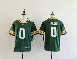 Youth Nike Green Bay Packers #0 Matthew Golden Green 2025 Stitched Football Jersey
