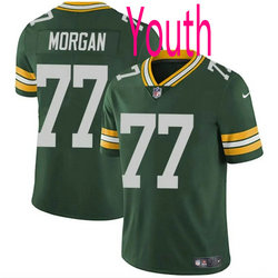 Youth Nike Green Bay Packers #77 Jordan Morgan Green 2024 Draft Vapor Untouchable Football Jersey