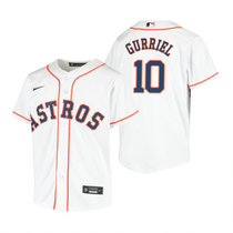 Youth Nike Houston Astros #10 Yuli Gurriel White Game Authentic Stitched MLB Jersey