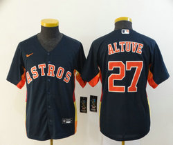 Youth Nike Houston Astros #27 Jose Altuve Navy Blue Game Authentic Stitched MLB Jersey