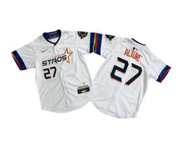 Youth Nike Houston Astros #27 Jose Altuve White City Limited Authentic Stitched MLB Jersey