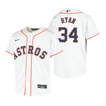Youth Nike Houston Astros #34 Nolan Ryan White Game Authentic Stitched MLB Jersey