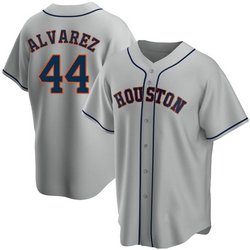 Youth Nike Houston Astros #44 Yordan Alvarez Gray Game Authentic Stitched MLB Jersey
