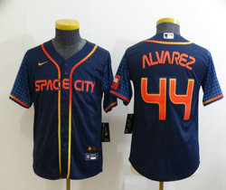 Youth Nike Houston Astros #44 Yordan Alvarez Navy 2022 City Authentic Stitched MLB Jersey