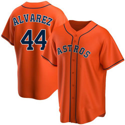Youth Nike Houston Astros #44 Yordan Alvarez Orange Game Authentic Stitched MLB Jersey