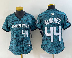Youth Nike Houston Astros #44 Yordan Alvarez Teal 2023 All-Star Stitched Baseball Jersey