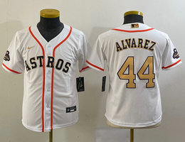 Youth Nike Houston Astros #44 Yordan Alvarez White Champions Authentic Stitched MLB Jersey