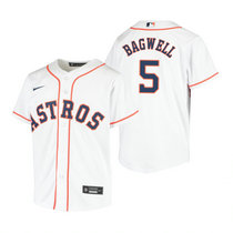 Youth Nike Houston Astros #5 Jeff Bagwell White Game Authentic Stitched MLB Jersey