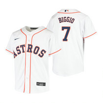 Youth Nike Houston Astros #7 Craig Biggio White Game Authentic Stitched MLB Jersey