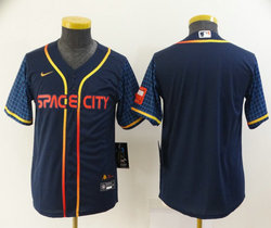Youth Nike Houston Astros Blank Navy 2022 City Game Authentic Stitched MLB Jersey