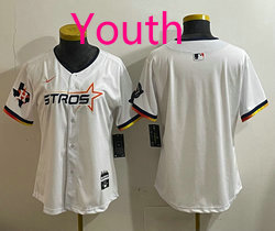 Youth Nike Houston Astros Blank White 3(III) Joint Authentic Stitched MLB Jersey