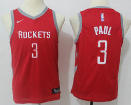 Youth Nike Houston Rockets #3 Chris Paul Red Game Authentic Stitched NBA Jersey