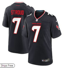Youth Nike Houston Texans #7 C.J. Stroud 2024 Navy Authentic stitched NFL jersey
