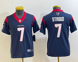 Youth Nike Houston Texans #7 C.J. Stroud Navy Vapor Untouchable Authentic stitched NFL jersey