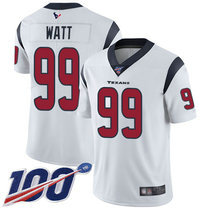 Youth Nike Houston Texans #99 J.J. Watt 100th Season White Vapor Untouchable Authentic Stitched NFL Jersey