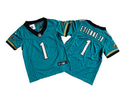 Youth Nike Jacksonville Jaguars #1 Travis Etienne Jr Green Throwback F.U.S.E. Stitched Football Jersey