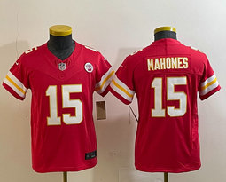 Youth Nike Kansas City Chiefs #15 Patrick Mahomes Red 2023 F.U.S.E Authentic Stitched NFL Jersey