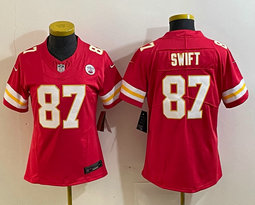 Youth Nike Kansas City Chiefs #87 Taylor Swift Red 2023 F.U.S.E Authentic Stitched NFL Jersey