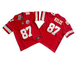 Youth Nike Kansas City Chiefs #87 Travis Kelce Red 2023 F.U.S.E Authentic Stitched NFL Jersey