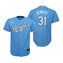 Youth Nike Kansas City Royals #31 Ian Kennedy Light Blue Game Authentic Stitched MLB Jersey