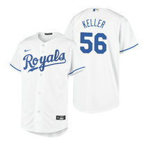Youth Nike Kansas City Royals #56 Brad Keller White Game Authentic Stitched MLB Jersey