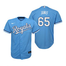 Youth Nike Kansas City Royals #65 Jakob Junis Light Blue Game Authentic Stitched MLB Jersey