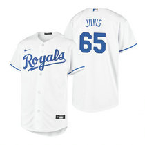 Youth Nike Kansas City Royals #65 Jakob Junis White Game Authentic Stitched MLB Jersey