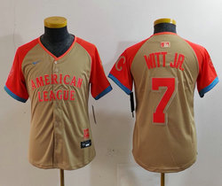 Youth Nike Kansas City Royals #7 Bobby Witt Jr. 2024 All Star Authentic stitched MLB jersey