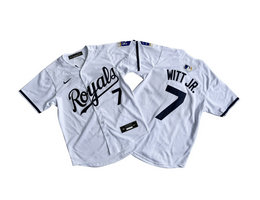 Youth Nike Kansas City Royals #7 Bobby Witt Jr. White Limited Authentic Stitched MLB Jersey