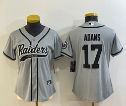 Youth Nike Las Vegas Raiders #17 Davante Adams Gray Joint Authentic Stitched baseball jersey