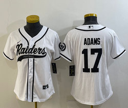 Youth Nike Las Vegas Raiders #17 Davante Adams White Joint Authentic Stitched baseball jersey