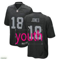 Youth Nike Las Vegas Raiders #18 Jack Jones Black Jersey