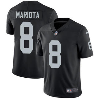 Youth Nike Las Vegas Raiders #8 Marcus Mariota Black Vapor Untouchable Authentic stitched NFL jersey