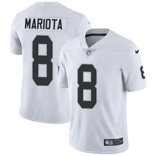 Youth Nike Las Vegas Raiders #8 Marcus Mariota White Vapor Untouchable Authentic stitched NFL jersey
