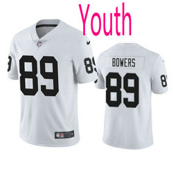 Youth Nike Las Vegas Raiders #89 Brock Bowers White 2024 Draft Vapor Untouchable Football Jersey