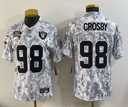 Youth Nike Las Vegas Raiders #98 Maxx Crosby 2024 Salute to Service NFL Jersey