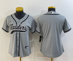 Youth Nike Las Vegas Raiders Gray Joint Authentic Stitched baseball jersey