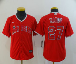 Youth Nike Los Angeles Angels of Anaheim #27 Mike Trout Red Game Authentic stitched MLB jersey