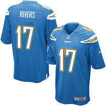 Youth Nike Los Angeles Chargers #17 Philip Rivers Electric Blue Authentic stitched NFL jersey