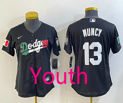 Youth Nike Los Angeles Dodgers #13 Max Muncy Black Inverted Legend MLB Jersey