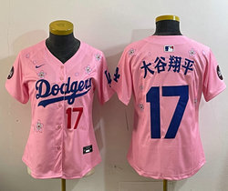 Youth Nike Los Angeles Dodgers #17 大谷翔平 Pink 2025 Tokyo Series Jersey