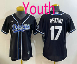 Youth Nike Los Angeles Dodgers #17 Shohei Ohtani Black Stitched MLB jersey