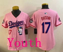 Youth Nike Los Angeles Dodgers #17 Shohei Ohtani Pink Hello Kitty Night Jersey