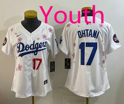 Youth Nike Los Angeles Dodgers #17 Shohei Ohtani White 2025 Tokyo Series Stitched MLB Jersey