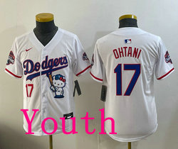 Youth Nike Los Angeles Dodgers #17 Shohei Ohtani White Hello Kitty Night Jerseys