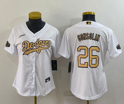 Youth Nike Los Angeles Dodgers #26 Tony Gonsolin White 2022 All Star Authentic Stitched MLB jersey