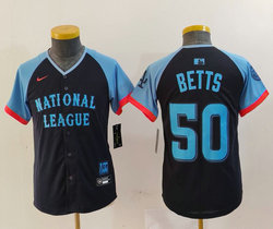 Youth Nike Los Angeles Dodgers #50 Mookie Betts 2024 All Star Authentic Stitched MLB Jersey