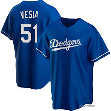 Youth Nike Los Angeles Dodgers #51 Alex Vesia Blue MLB jersey
