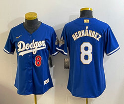 Youth Nike Los Angeles Dodgers #8 Enrique Hernández Blue 2026 Gold Stadium Baseball Jersey